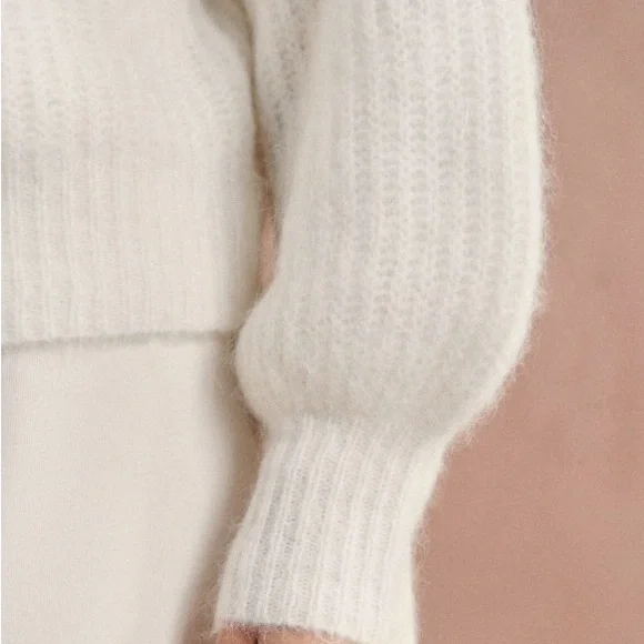 Sezane Micky Alpaca wool sweater Ivory size M - Picture 5 of 11
